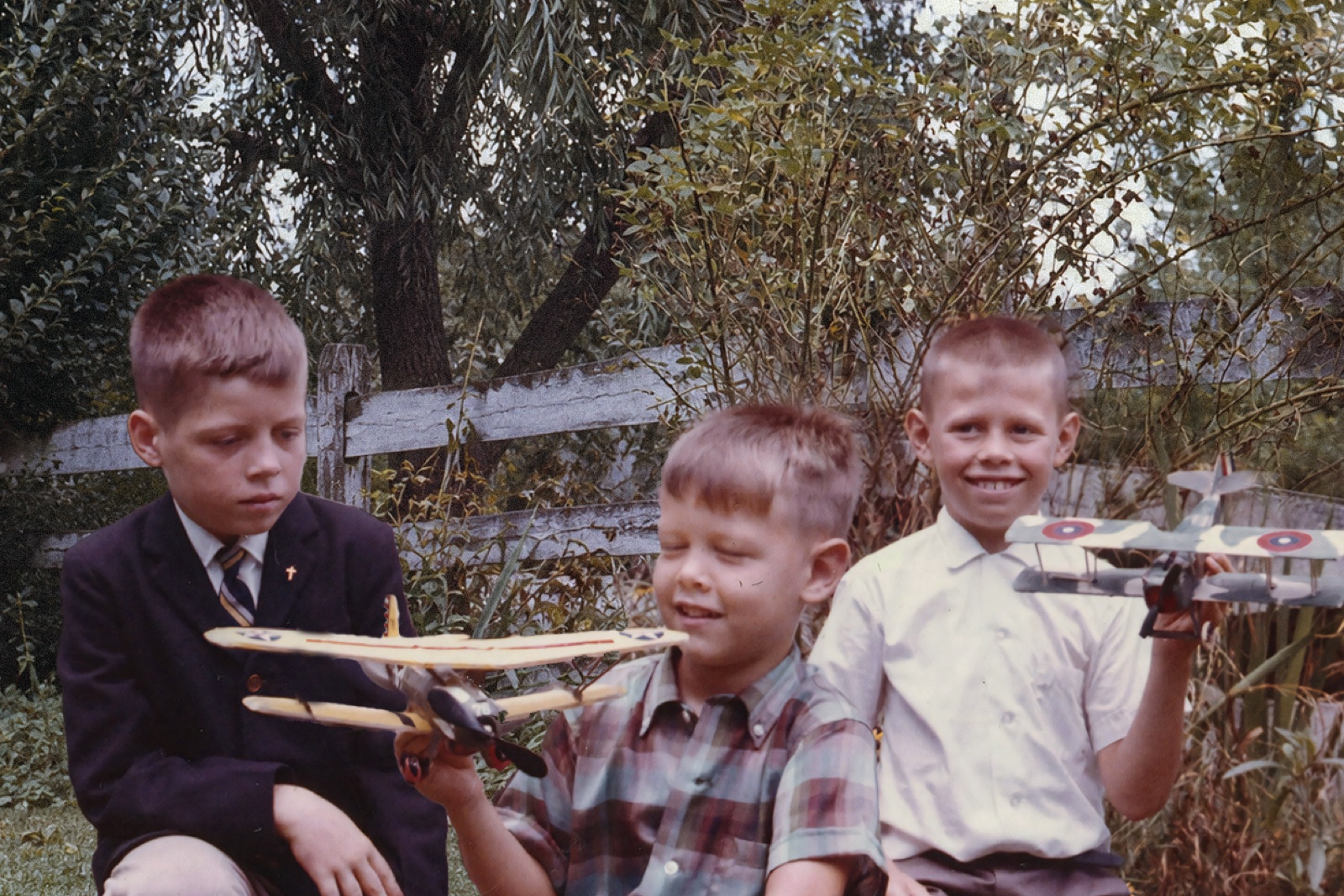 Allen as a boy with his brothers